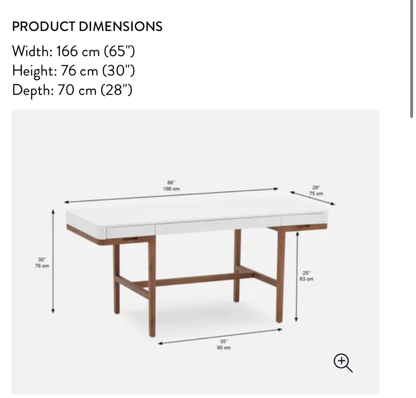 💚 Structube ADEL Solid Ash Wood Desk - photo 3