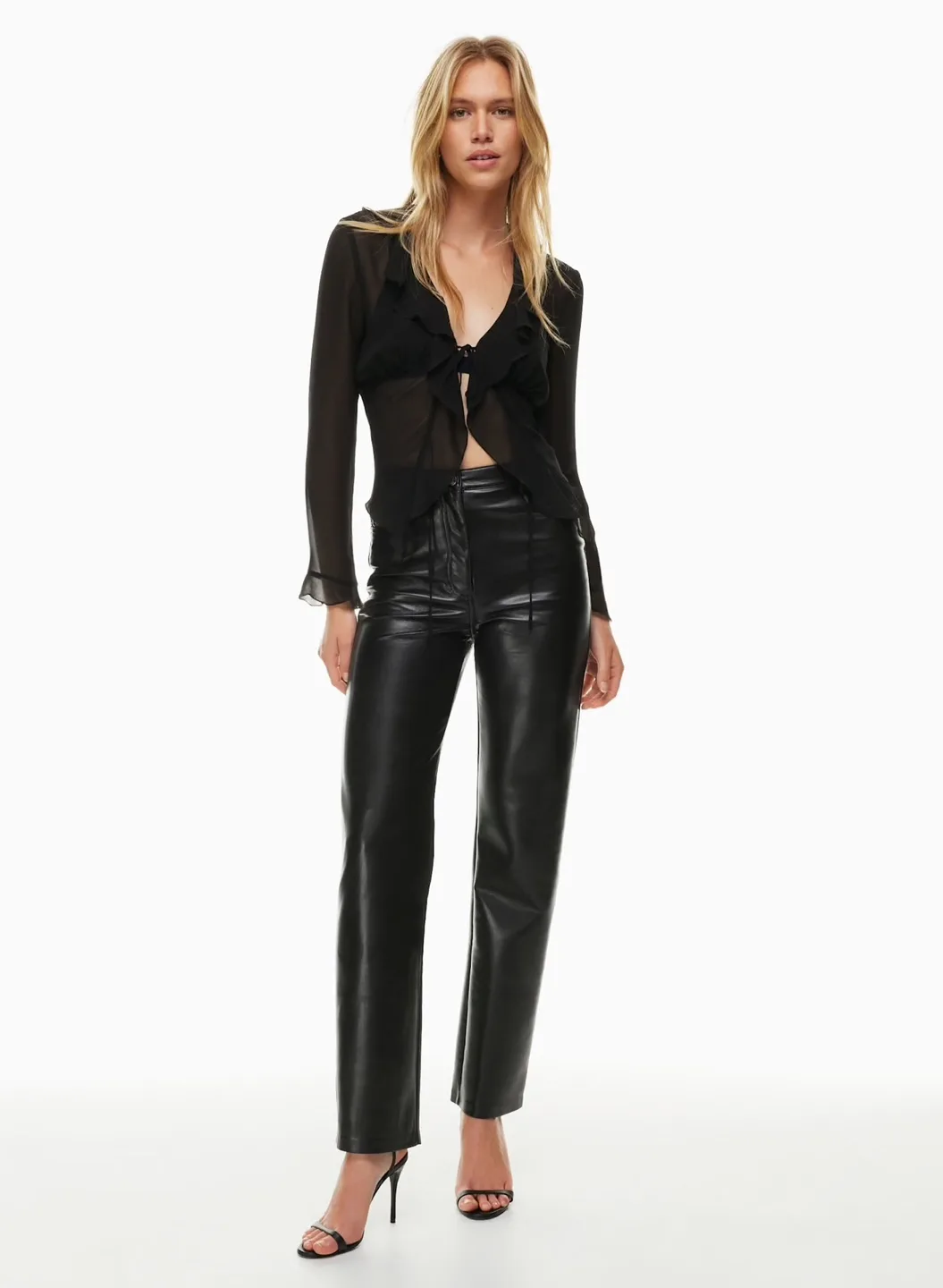 💚 Wilfred Melina Leather Pants - Size M thumbnail