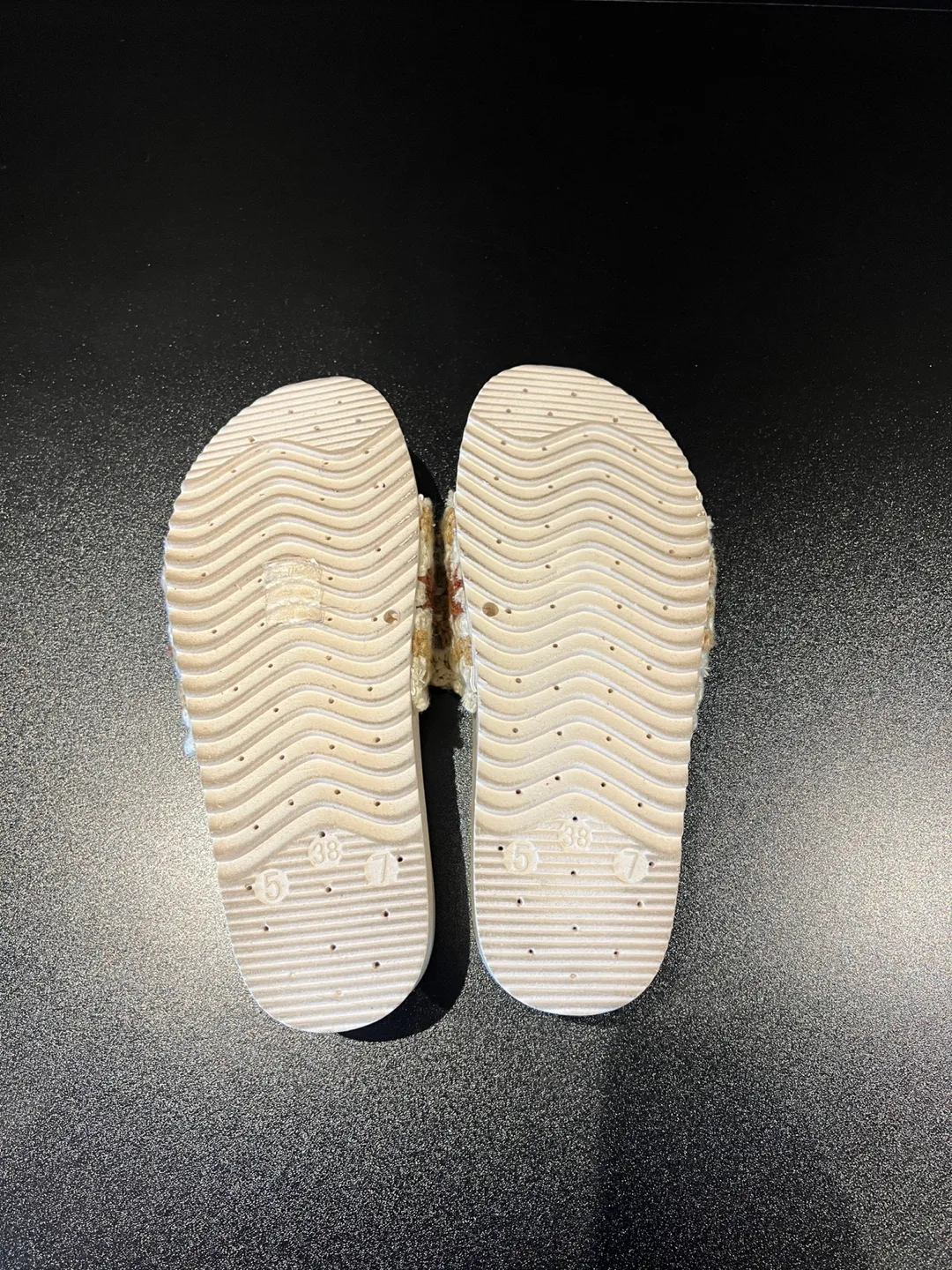 Cream Crochet Platform Slides image indicator(8)