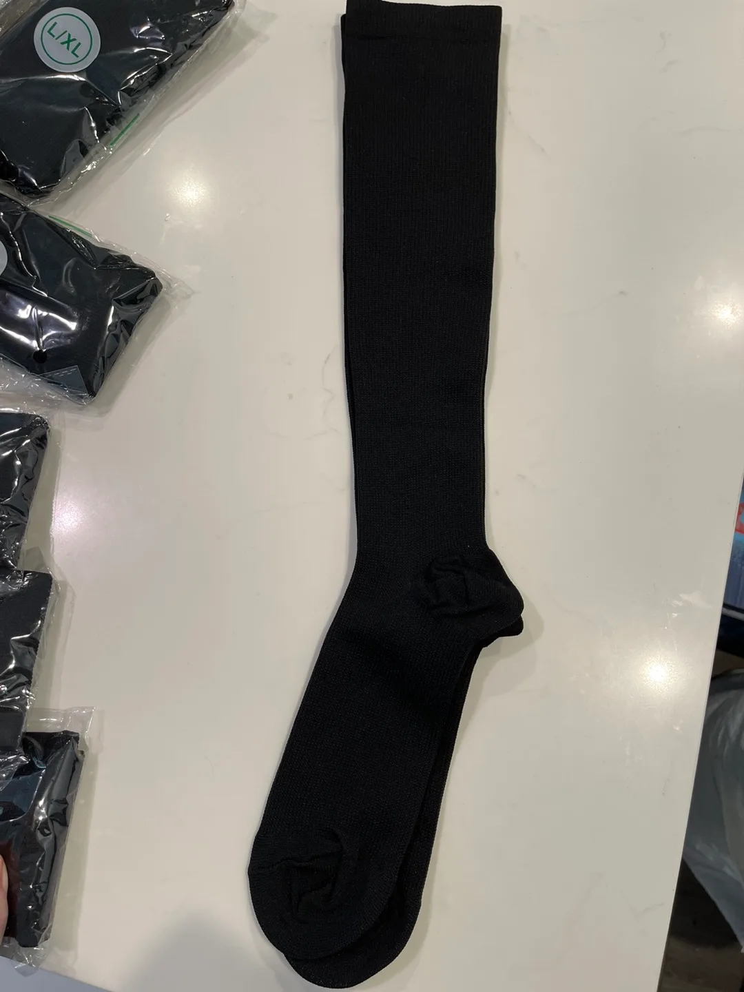 New Black Knee-High Compression Socks - L/XL thumbnail