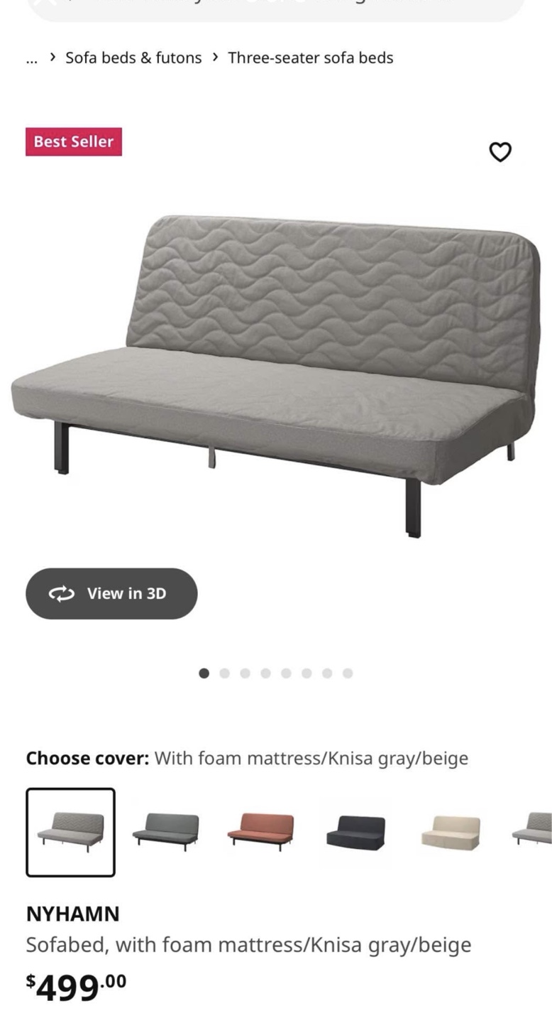 IKEA NYHAMN Sofabed with Foam Mattress - photo 3