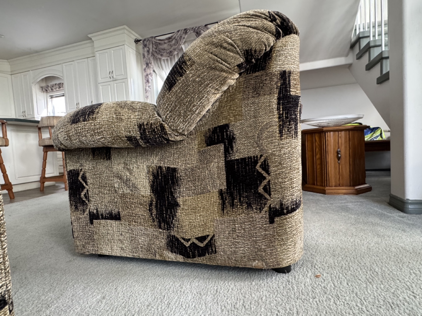 Used Sofa Set - Tan and Brown Pattern - photo 4