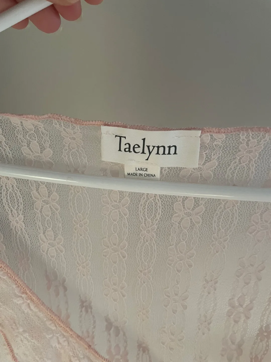 Pink Lace Bell Sleeve Crop Top thumbnail