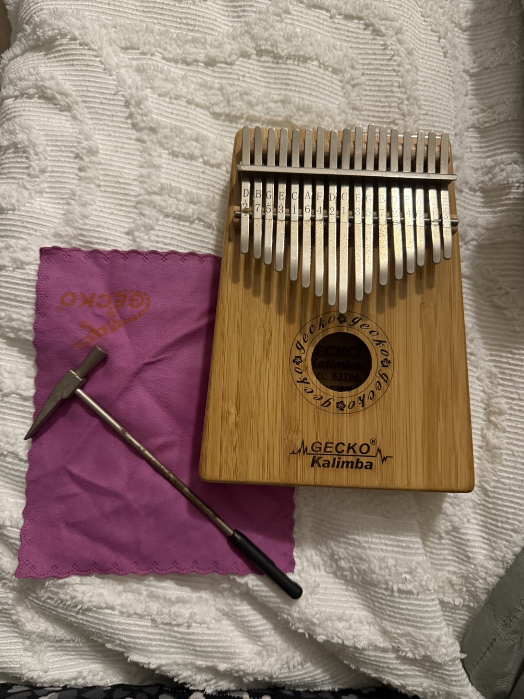 Gecko Kalimba with Tuning Hammer