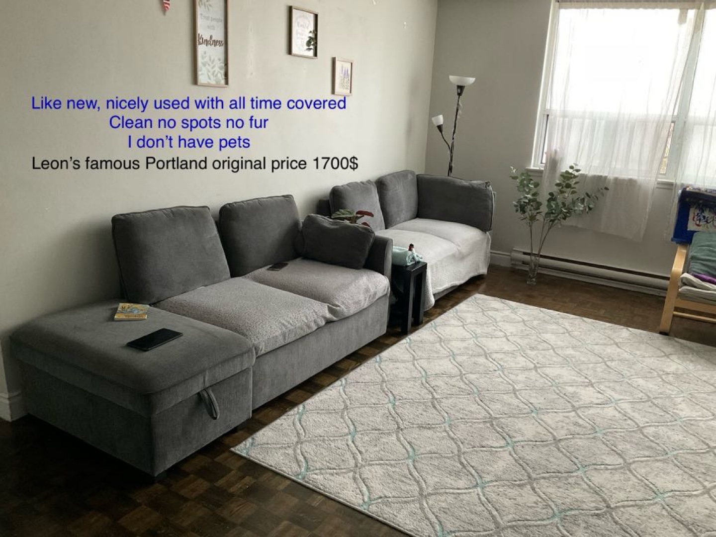 Leon's Portland Sectional Sofa - Grey