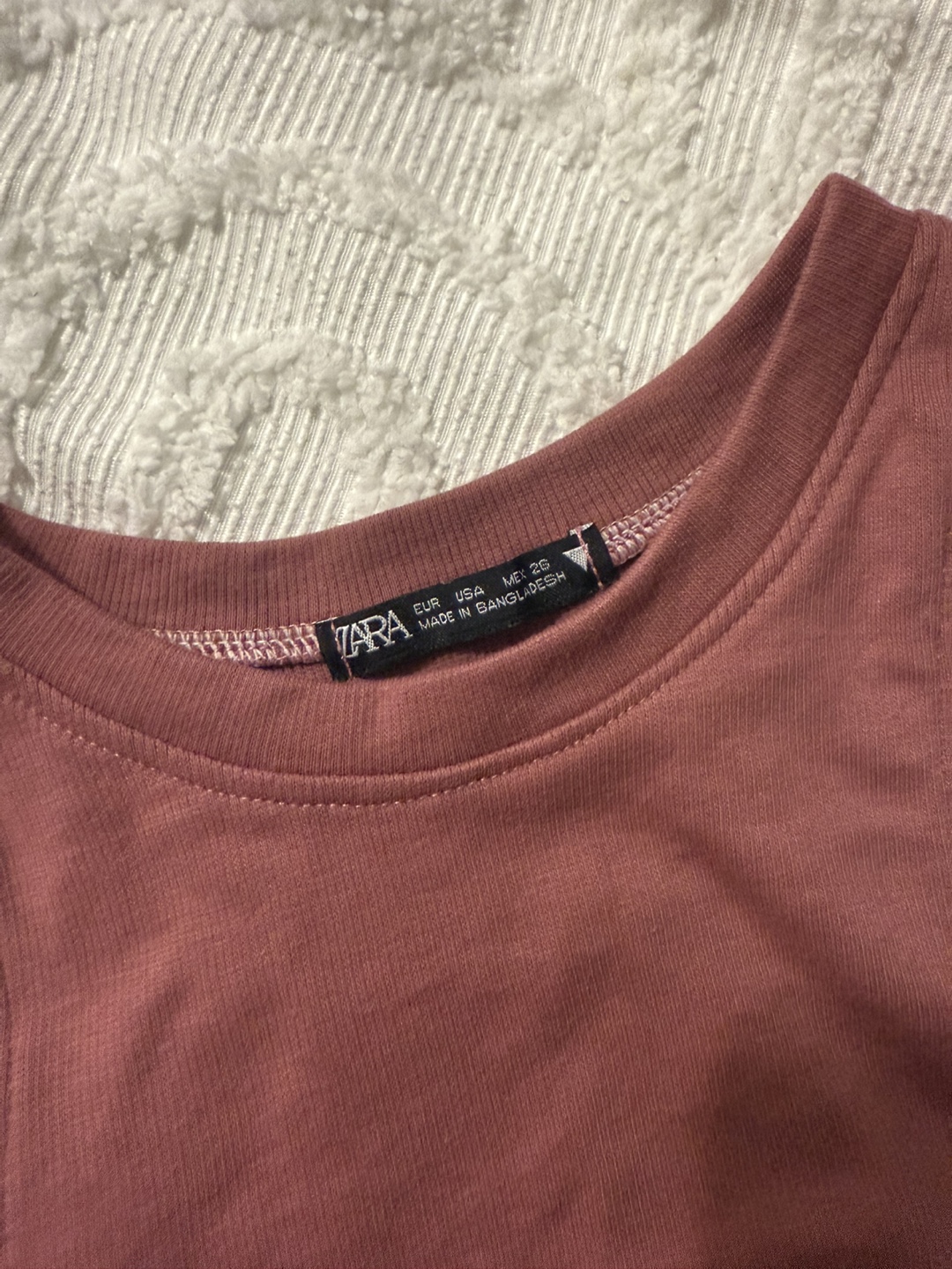 Dusty Rose Zara Ribbed Crop Tank Top - Size M - photo 2