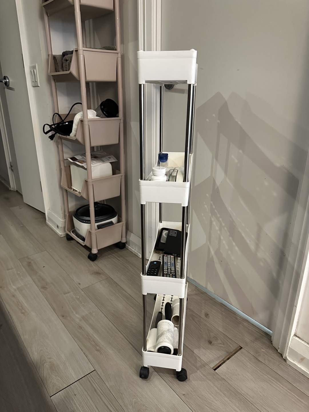 White 4-Tier Rolling Storage Cart - photo 2