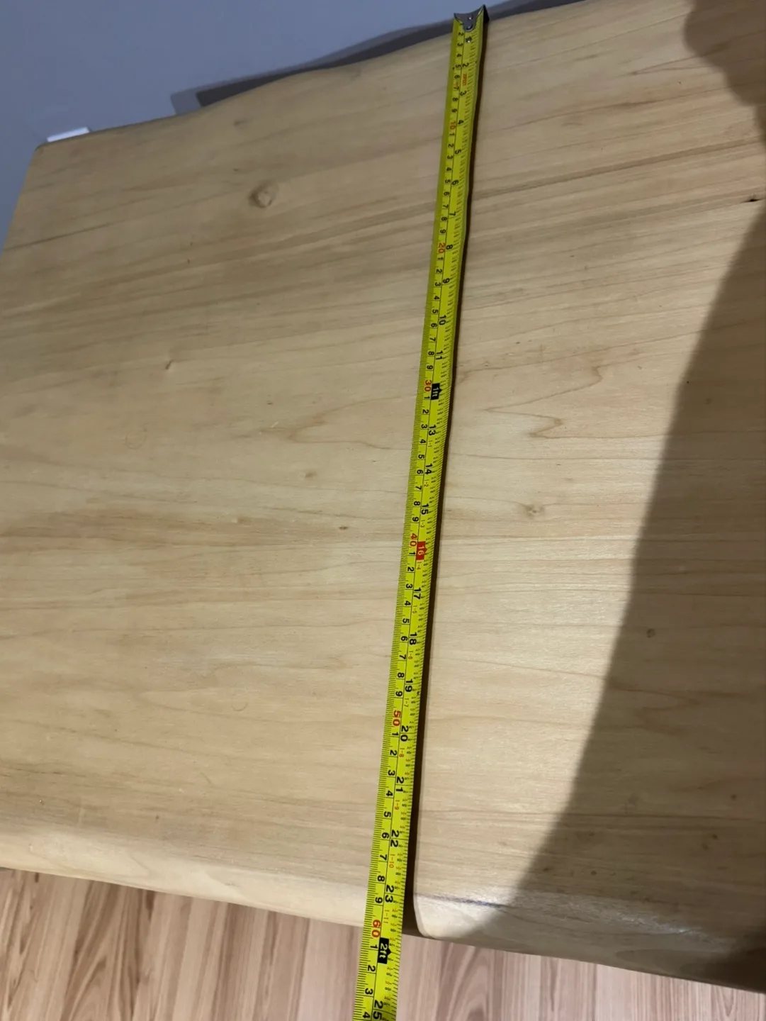 Designer Foldable Wooden Table with White Metal Frame image indicator(8)