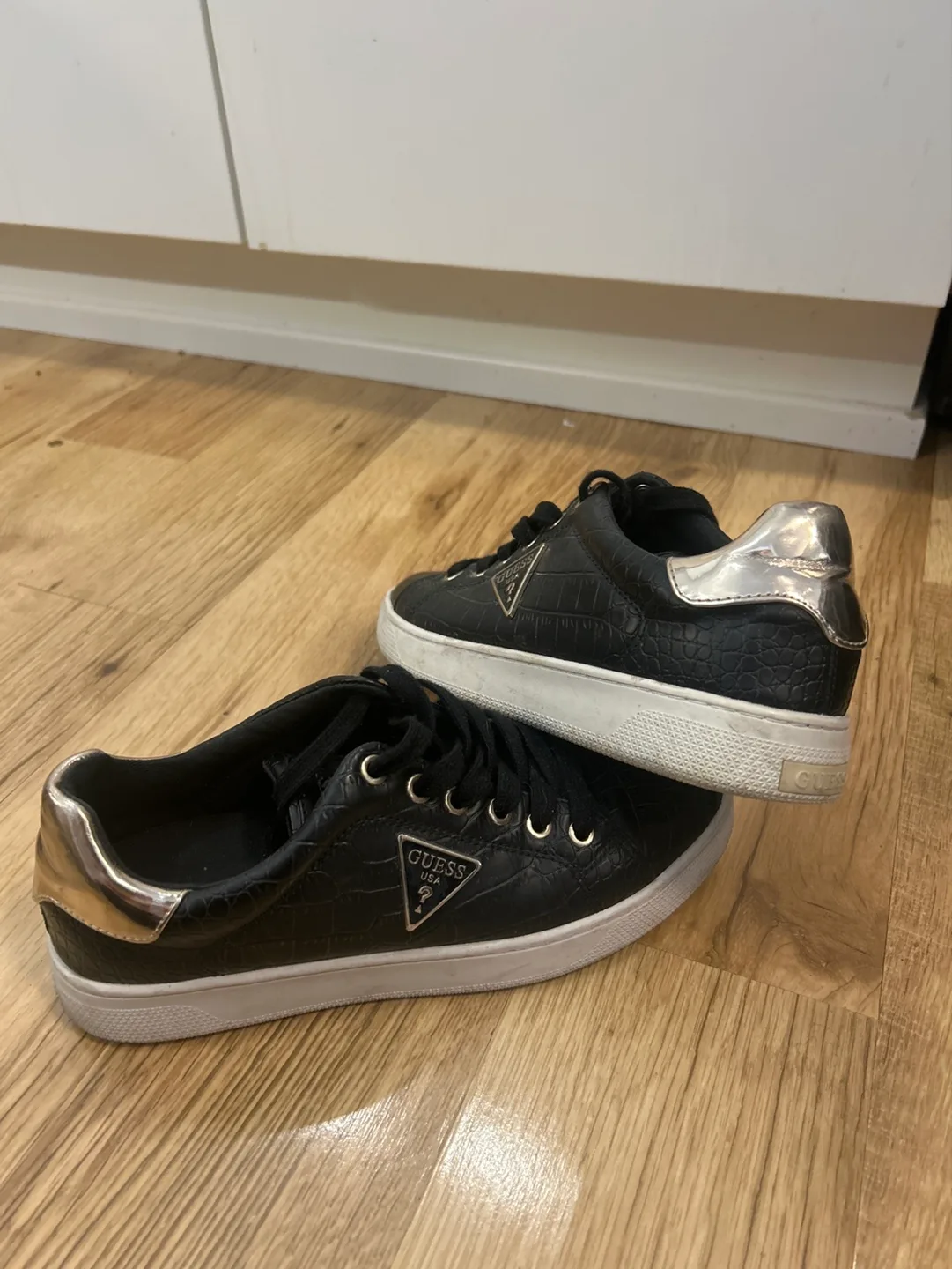 GUESS Black and Silver Sneakers thumbnail