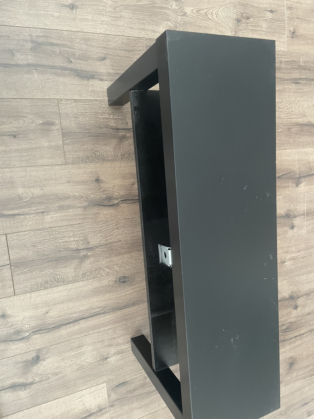 Black TV Stand with Shelf