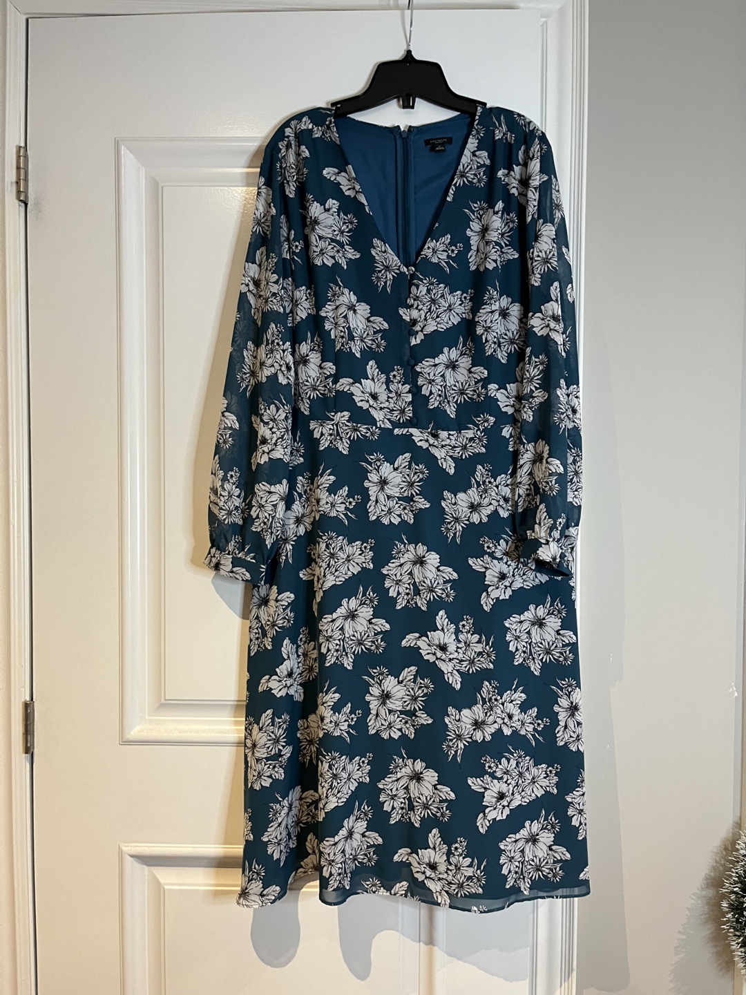 Beautiful Teal Floral Dress