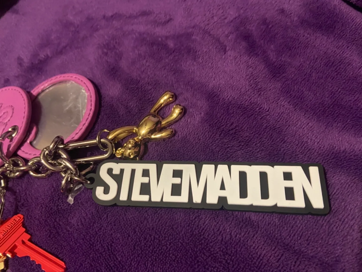 Steve Madden Keychain with Mirror and Gold Charm image indicator(2)