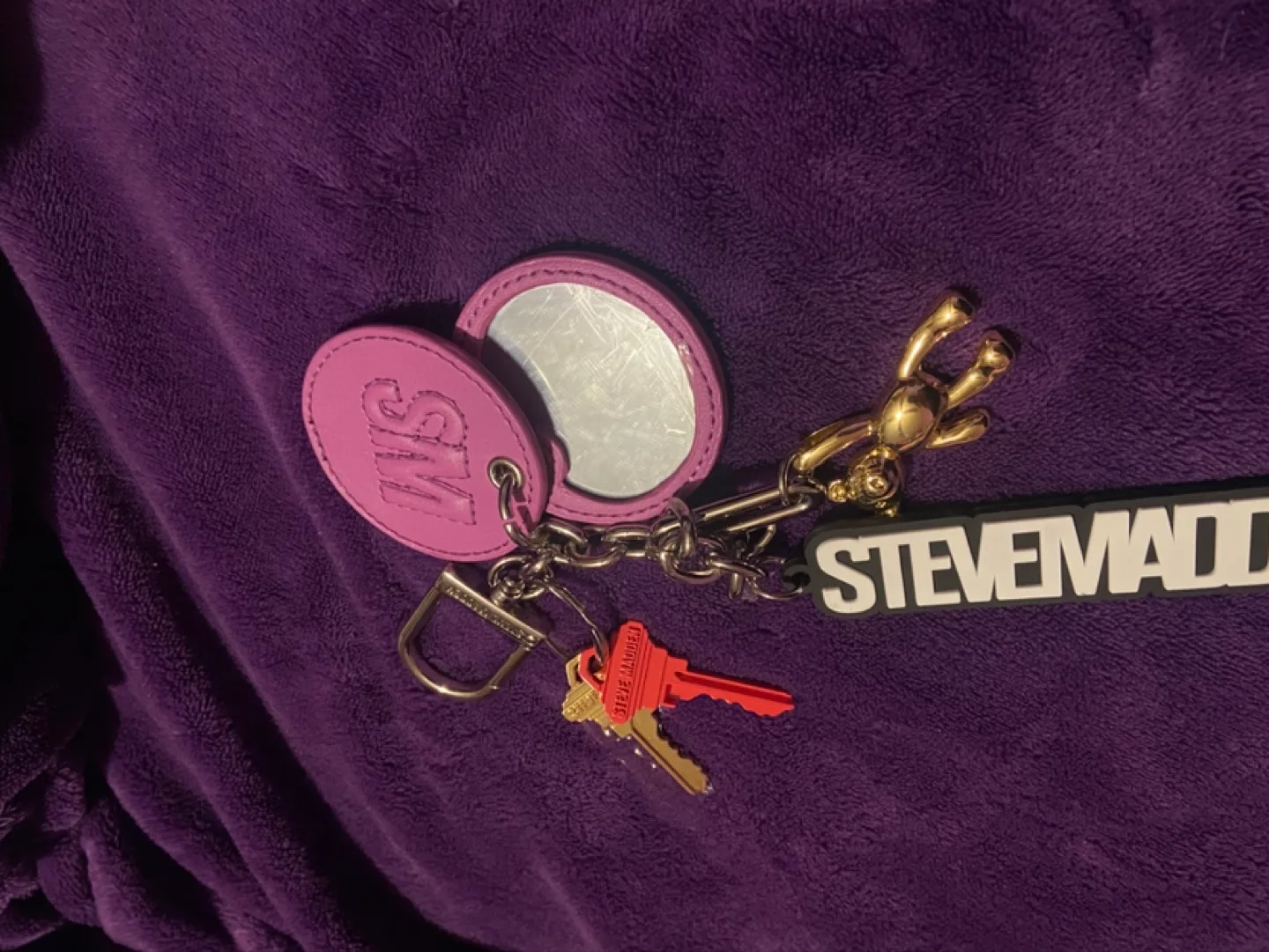 Steve Madden Keychain with Mirror and Gold Charm image indicator(4)