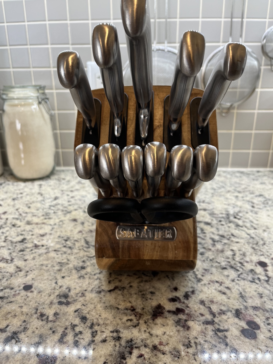 12 piece Sabatier Knife Set + knife block - photo 2