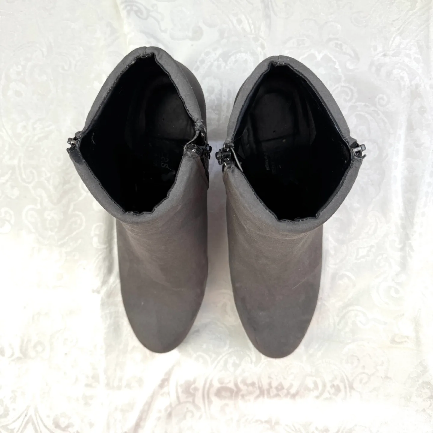 Novacas ladies grey ankle booties, vegan suede leather size 8.5 image indicator(6)