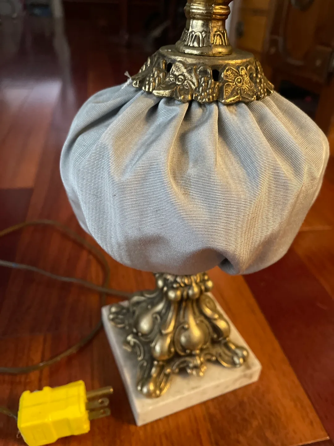 Vintage Table Lamp Brass Base💚 image indicator(2)