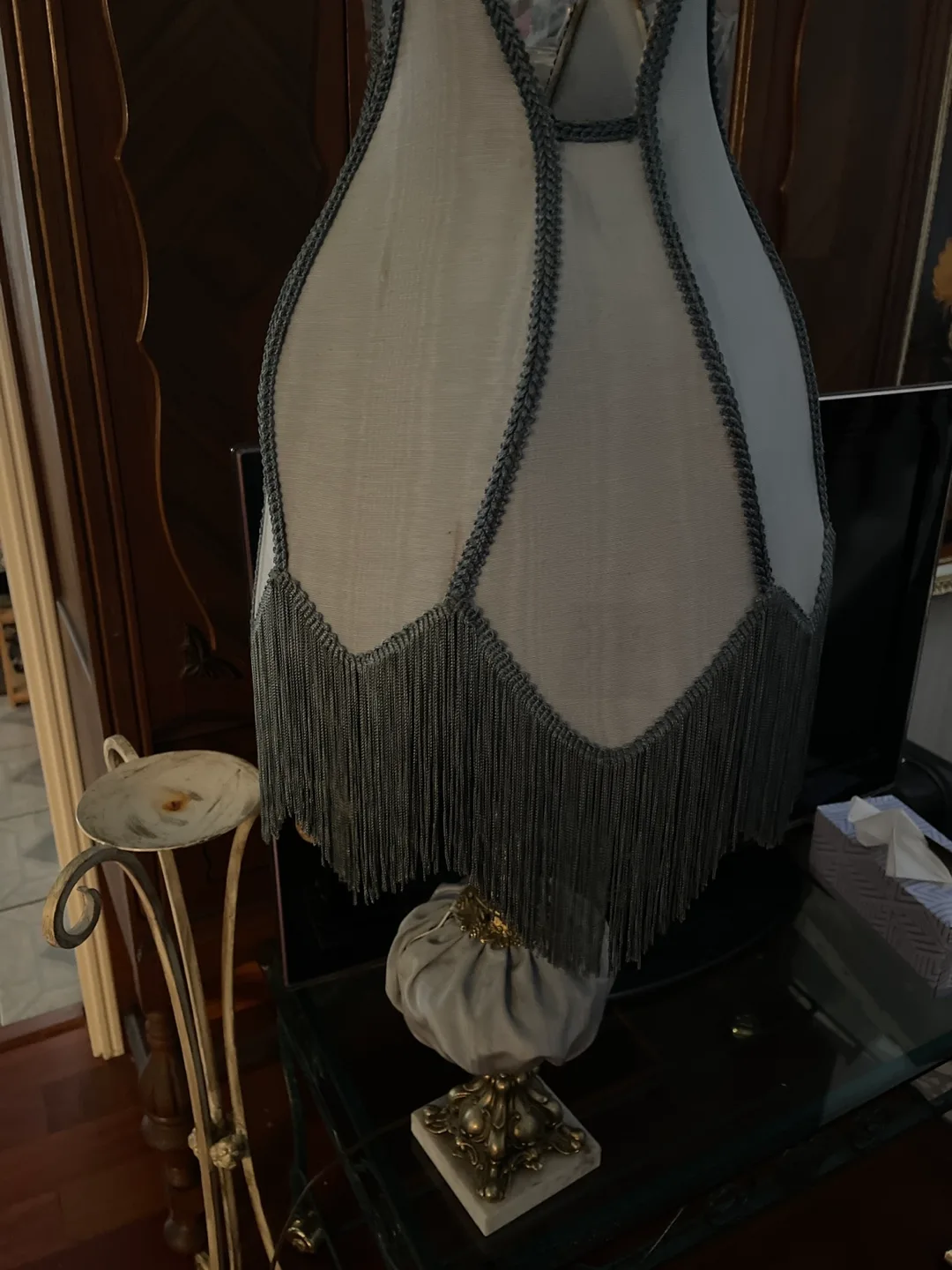 Vintage Table Lamp Brass Base💚 image indicator(5)