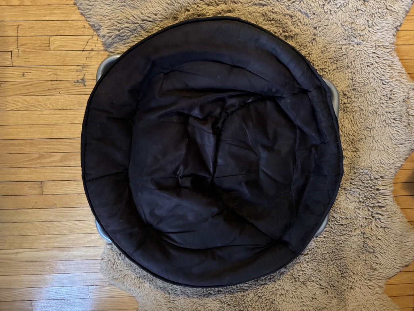 2 Black Foldable Round Chair