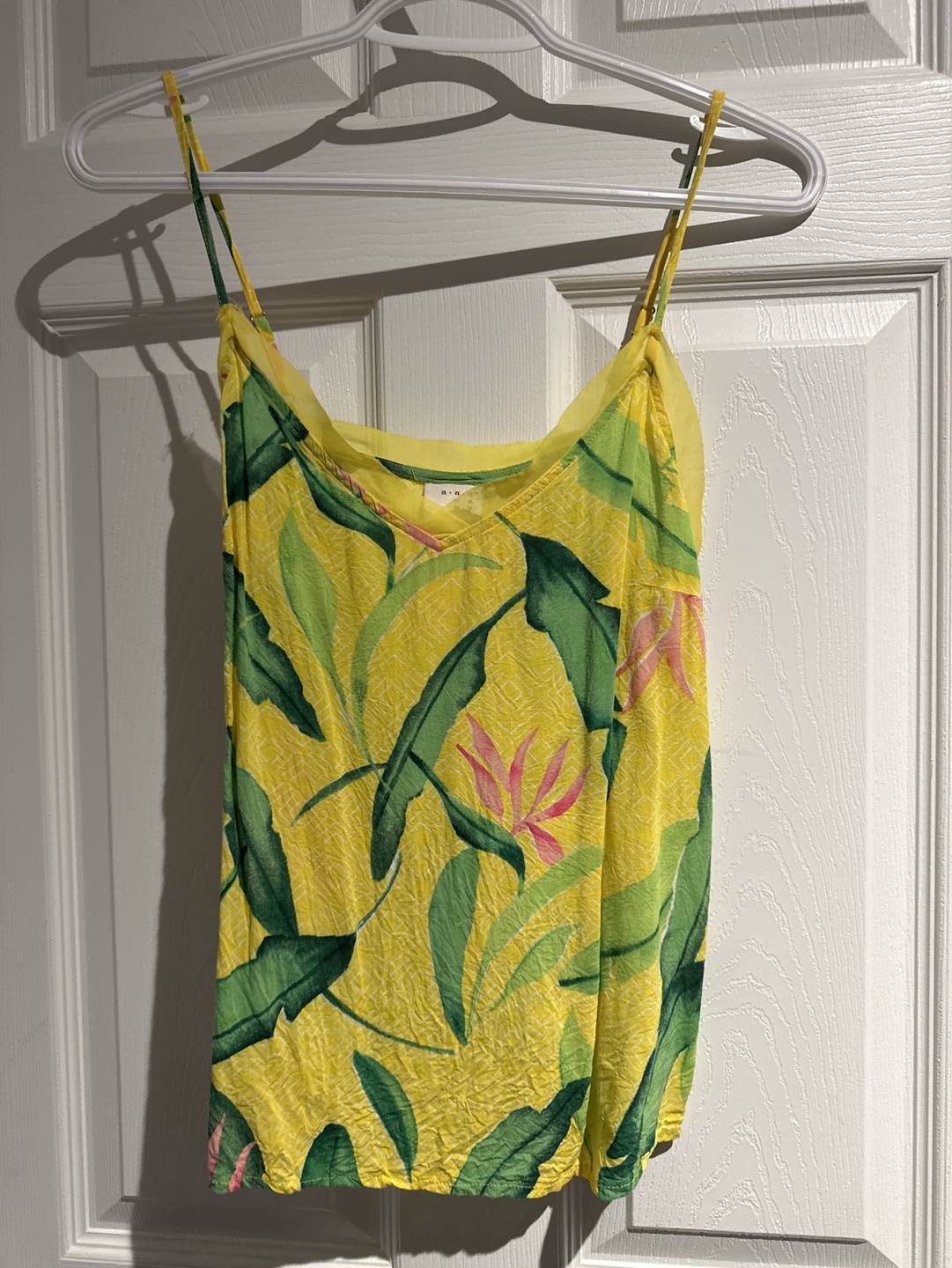 a.n.d. yellow floral cami, size XS
