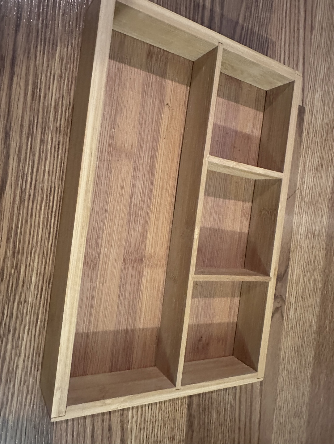 Wooden Organiser Tray with Dividers - photo 2