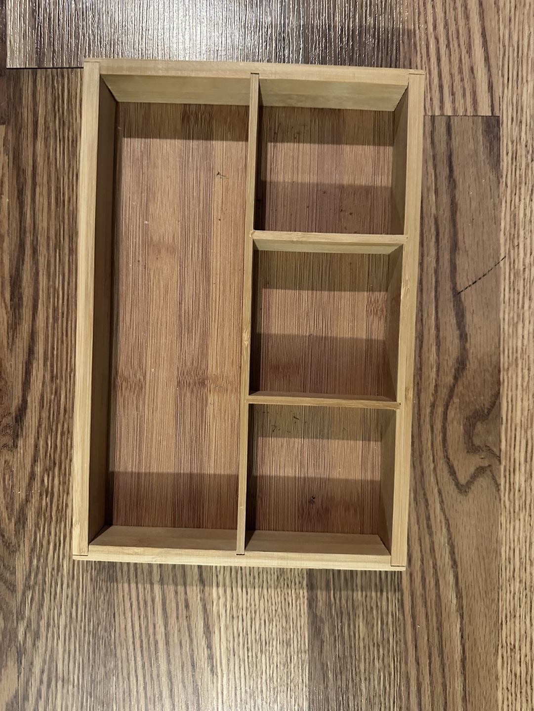 Wooden Organiser Tray with Dividers