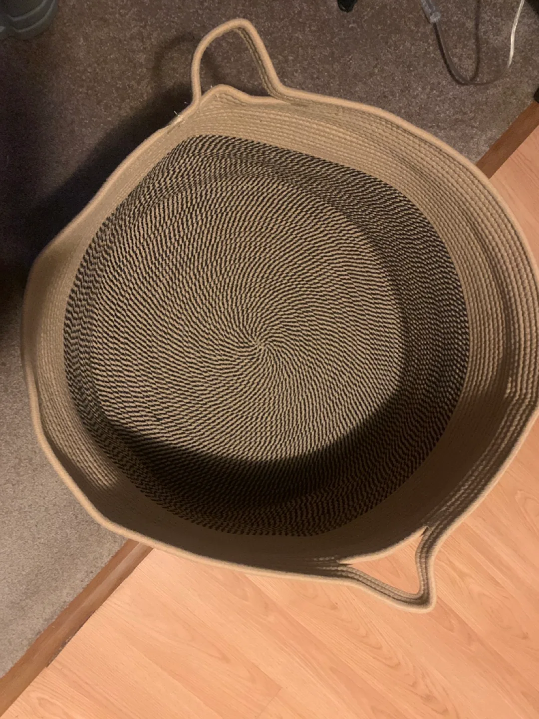 Large Woven Storage Basket with Handles image indicator(5)