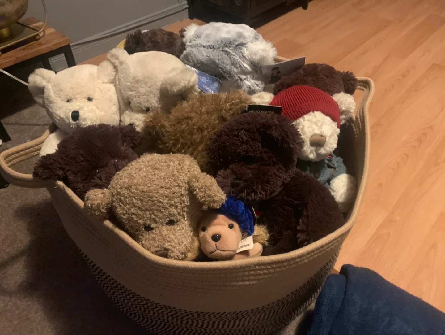 Large Woven Storage Basket with Handles image indicator(6)