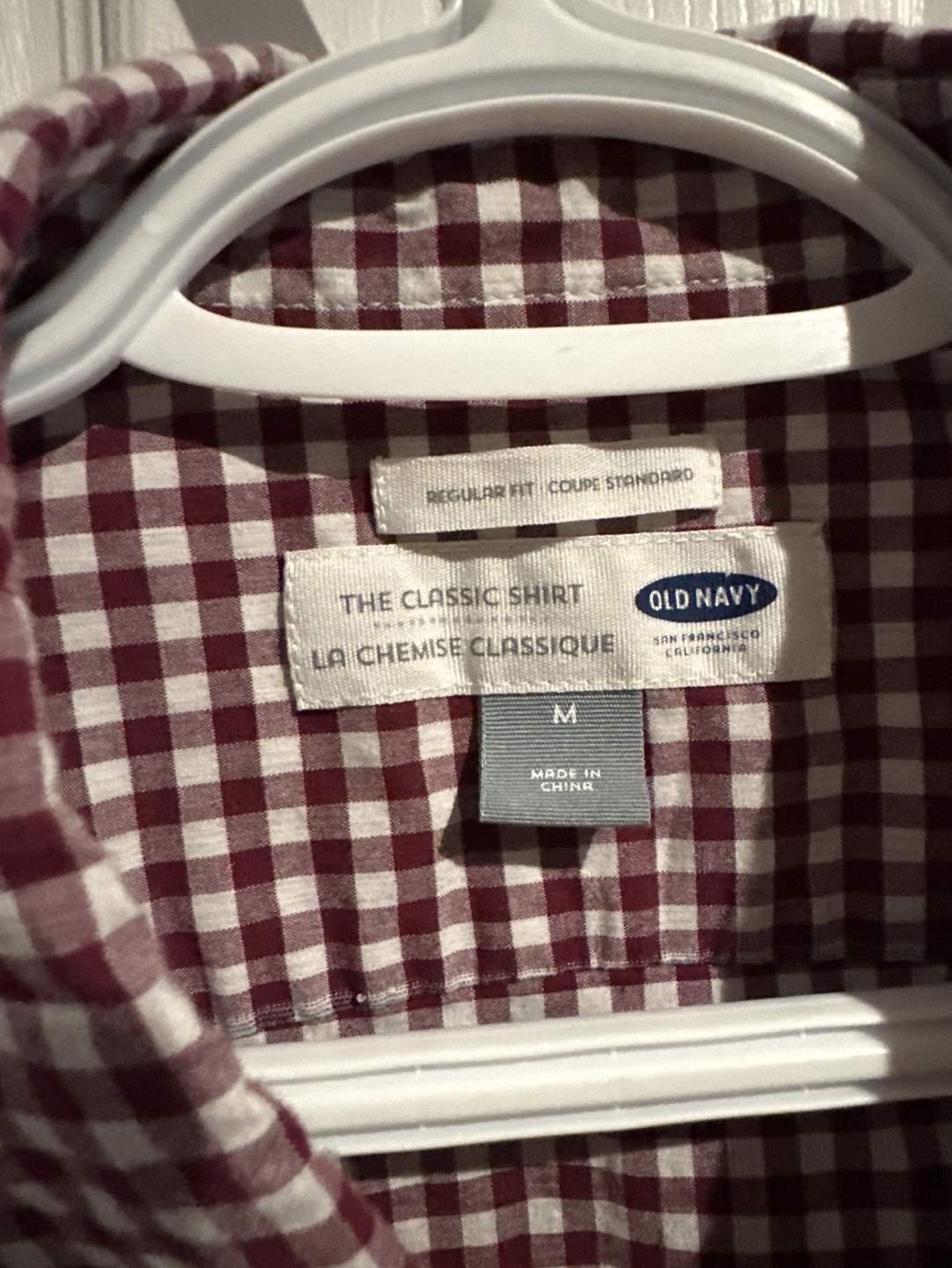 Old Navy Men's Gingham Long Sleeve Shirt - Size M - photo 2