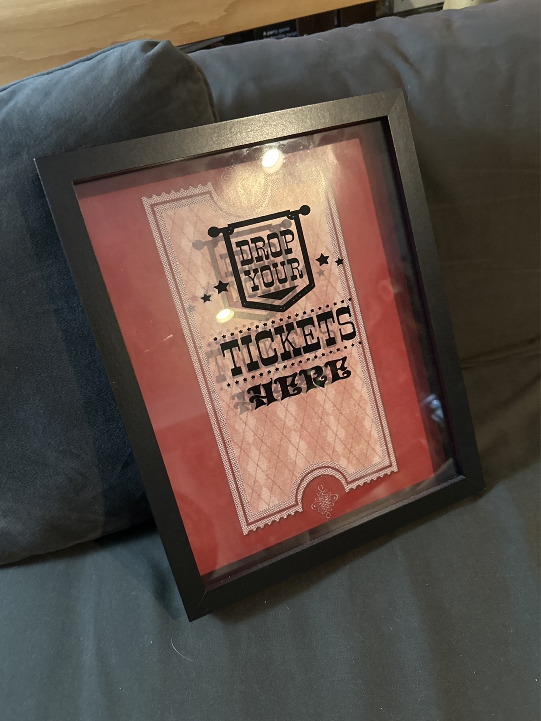 Ticket Drop Box -  Framed