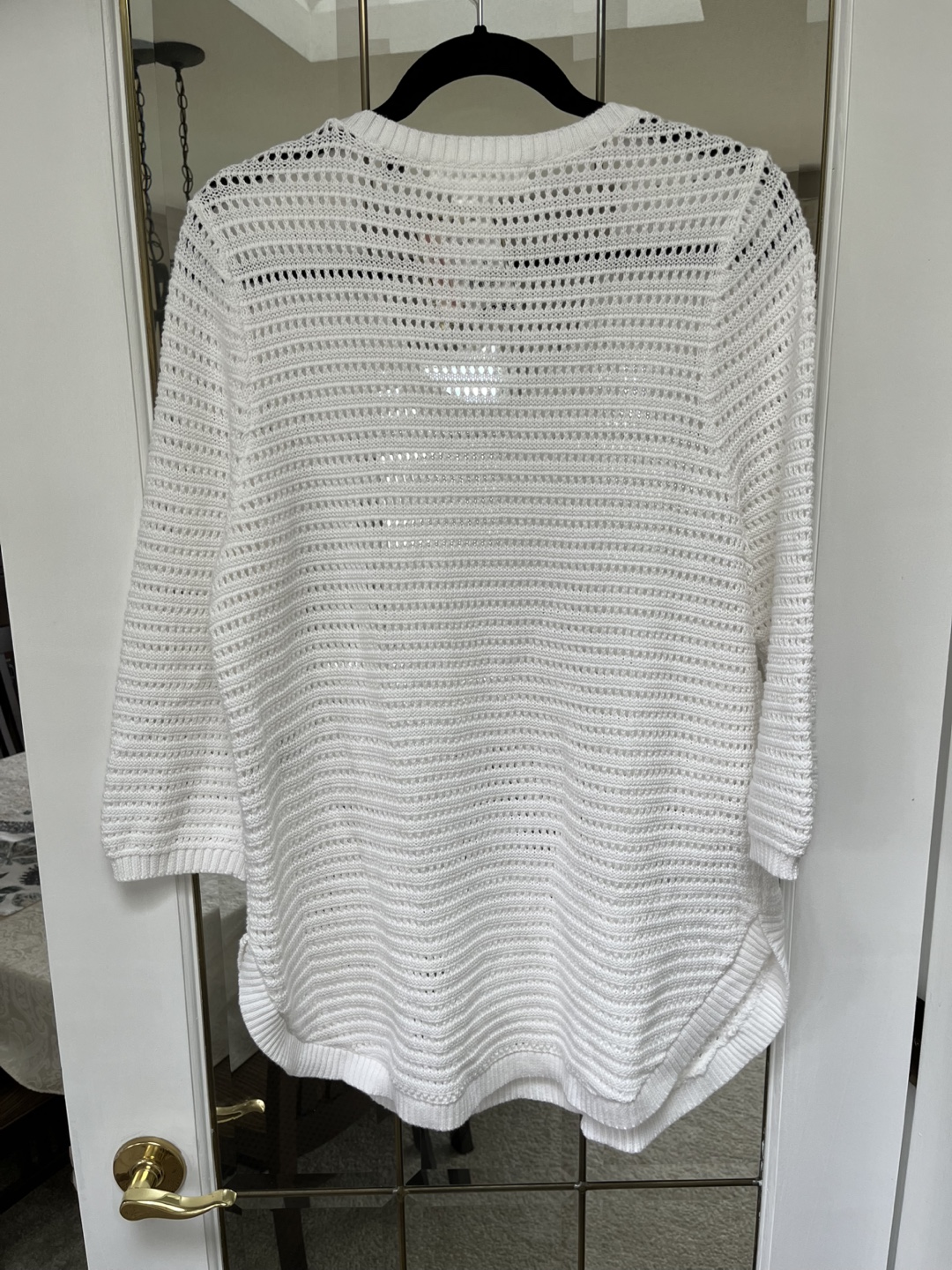 White Cotton Knit Sweater - Size 16 - photo 2