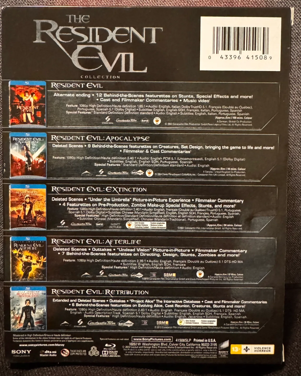 Resident Evil Collection Blu-ray - Milla Jovovich image indicator(2)