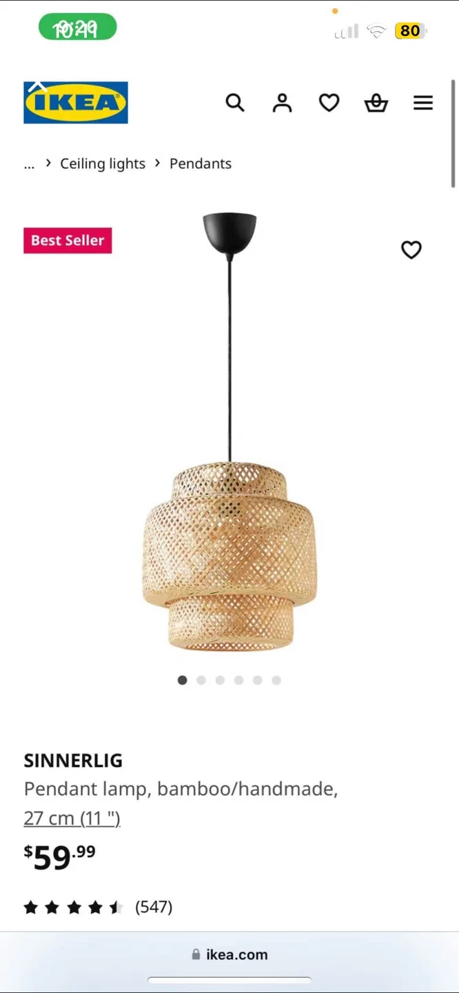 BNIB Sinnerlig Light Fixture from IKEA image indicator(4)