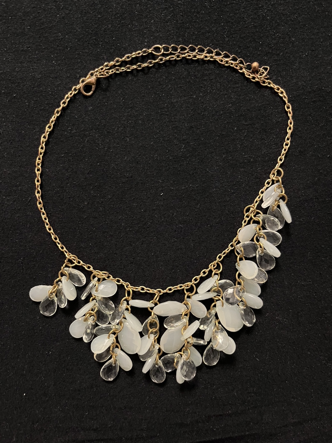 Gold chain statement necklace with beads 💚 - photo 2