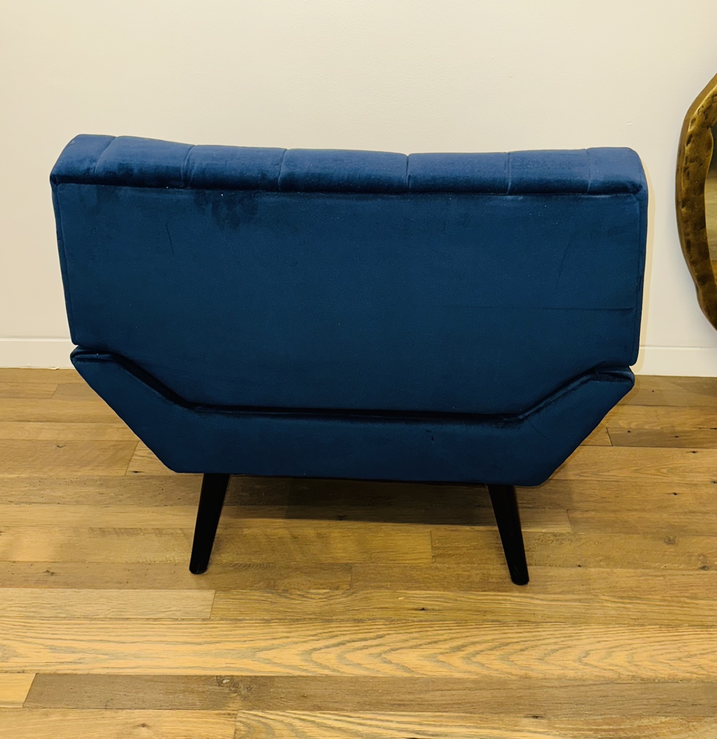 Navy Blue Velvet Accent Chair - photo 5