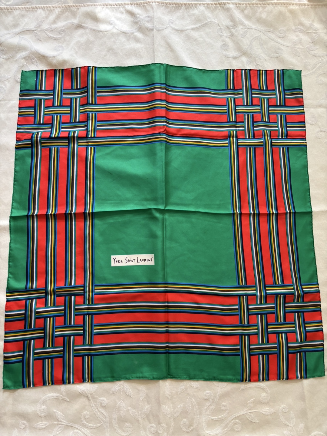Vintage 100% Silk scarf-Yves Saint Laurent - photo 4