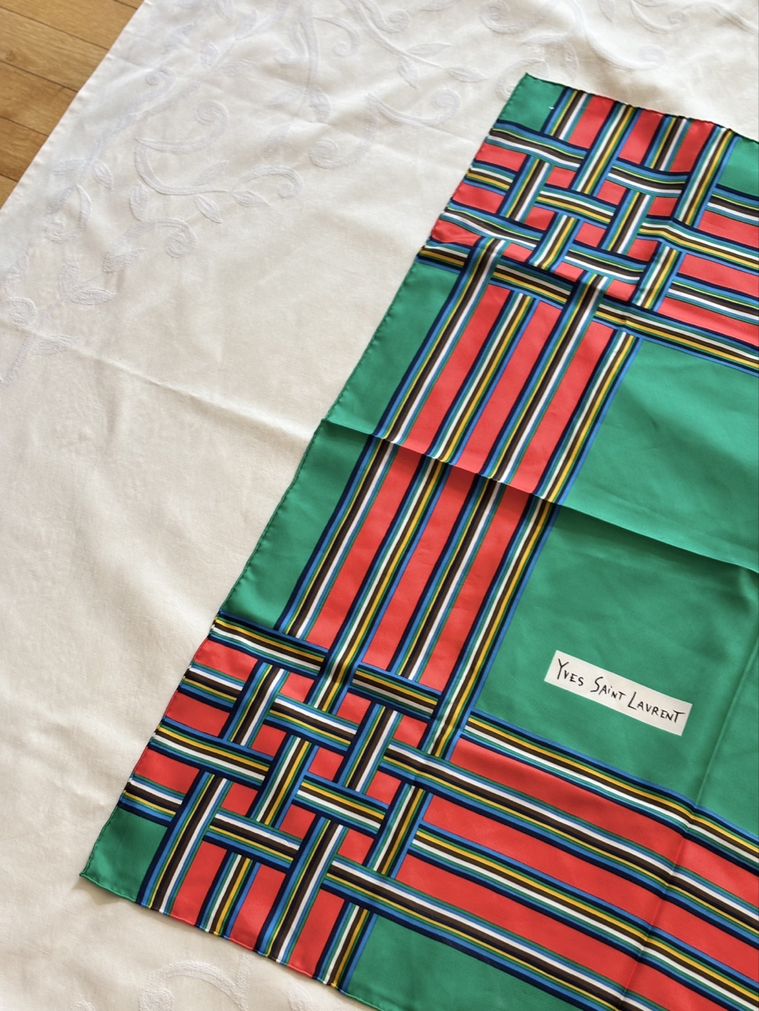 Vintage 100% Silk scarf-Yves Saint Laurent - photo 5