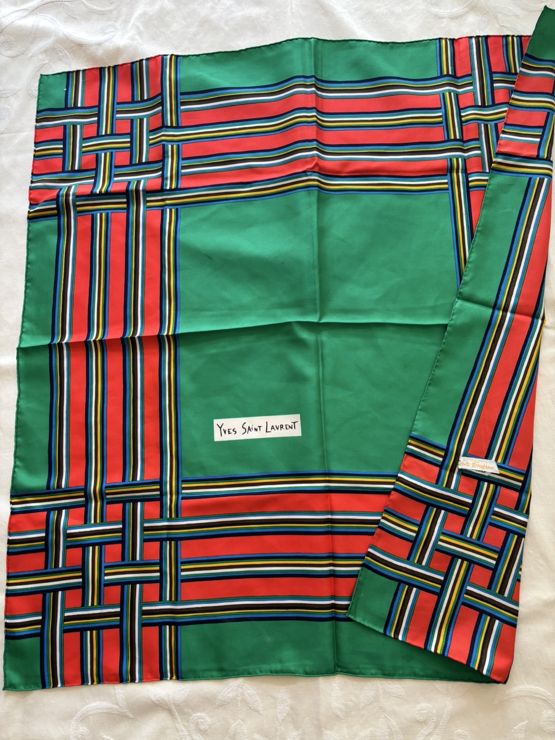 Vintage 100% Silk scarf-Yves Saint Laurent