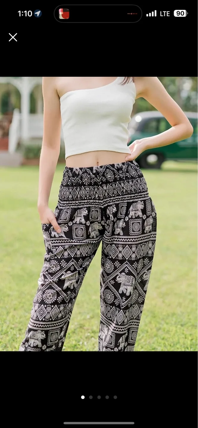 Elephant Print Harem Pants image indicator(2)