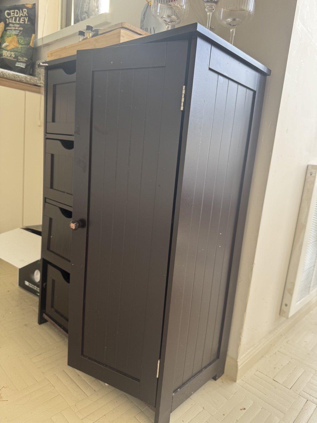 Dark brown wooden mini bar - photo 2