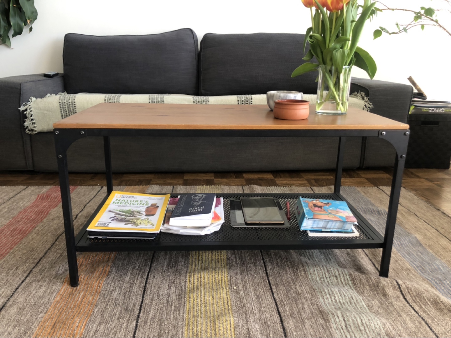 Modern Coffee Table with Lower Shelf