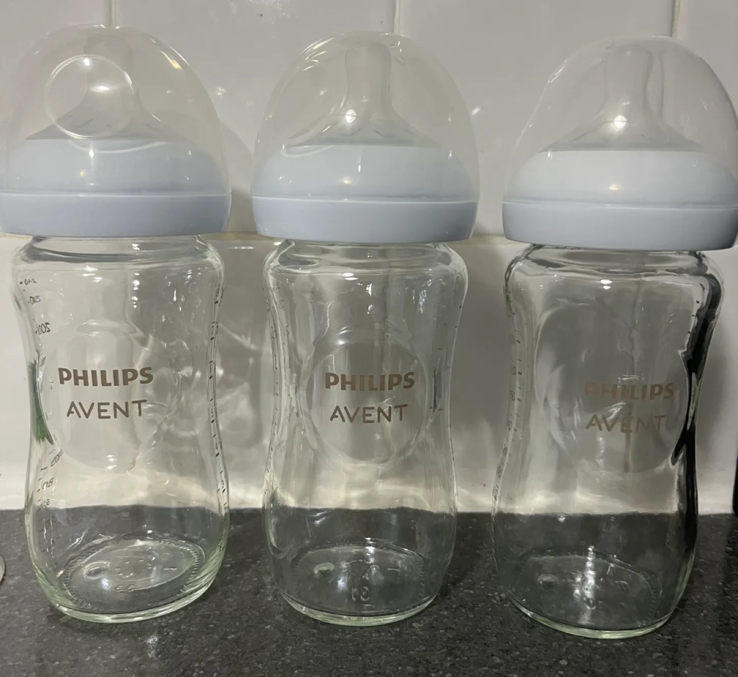 Philips Avent Natural Glass Baby Bottles (3-pack, 8oz) image indicator(6)