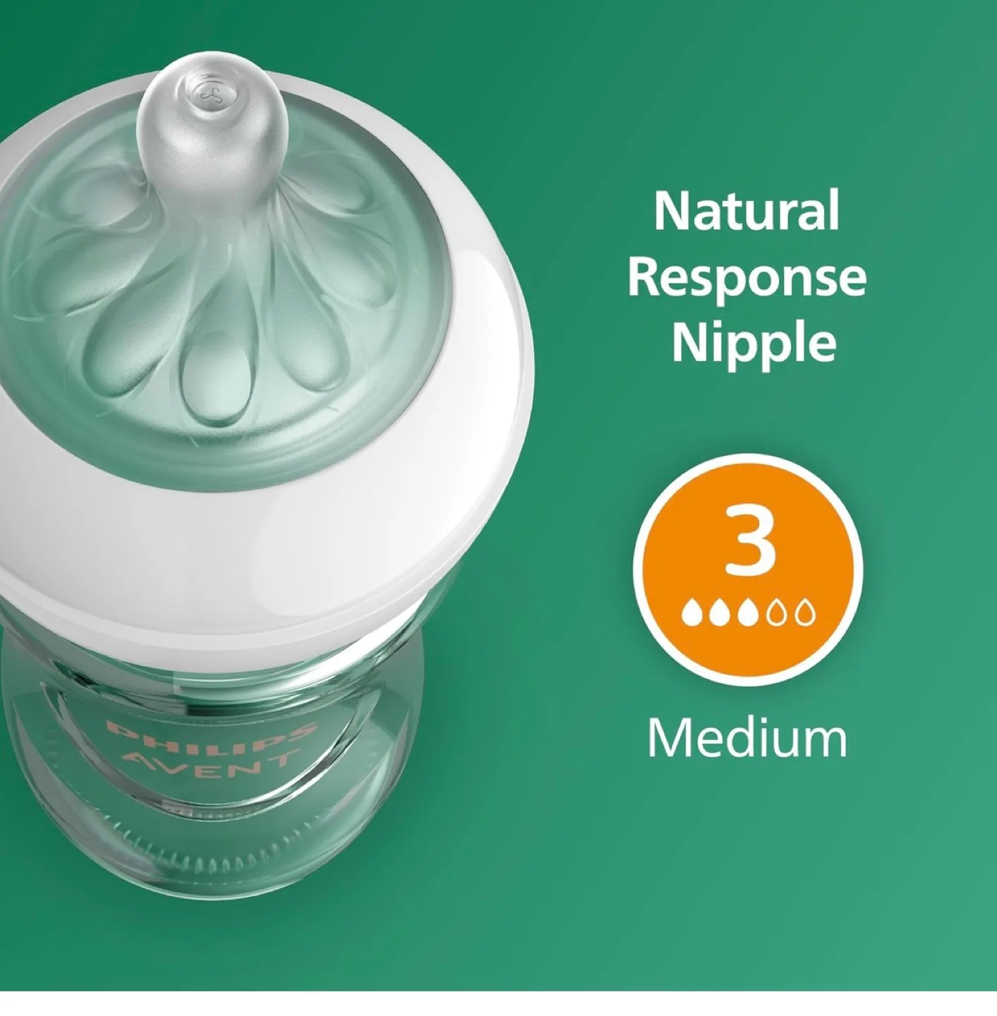 Philips Avent Natural Glass Baby Bottles (3-pack, 8oz) image indicator(3)