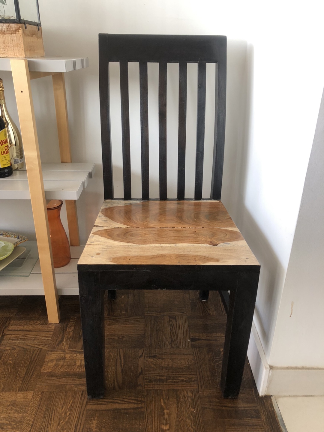Two Mid-Century Modern Rose Wood Dining Chairs