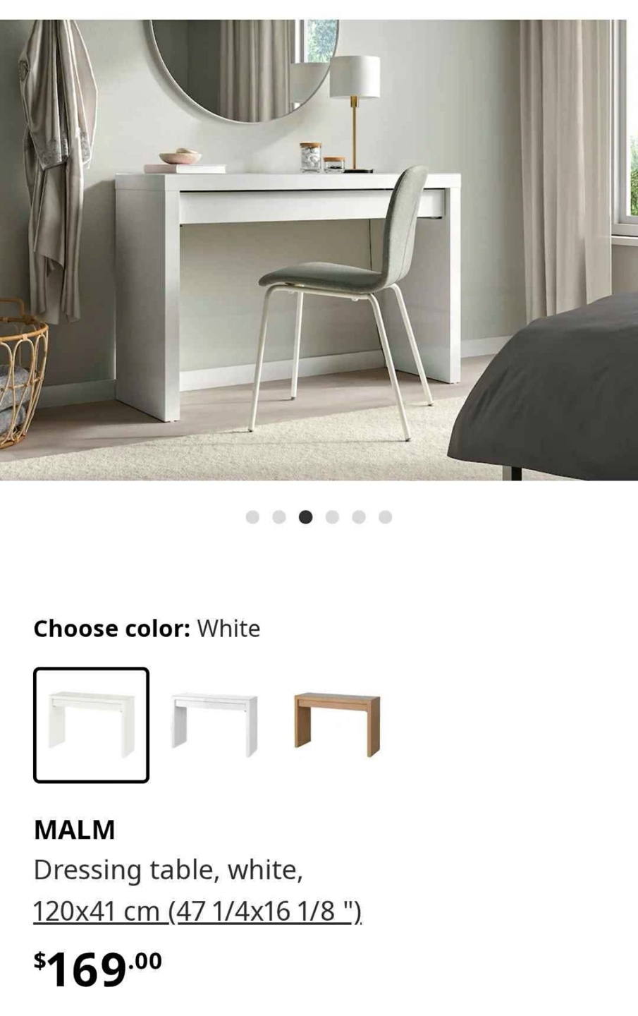 IKEA MALM Dressing Table - White - photo 4