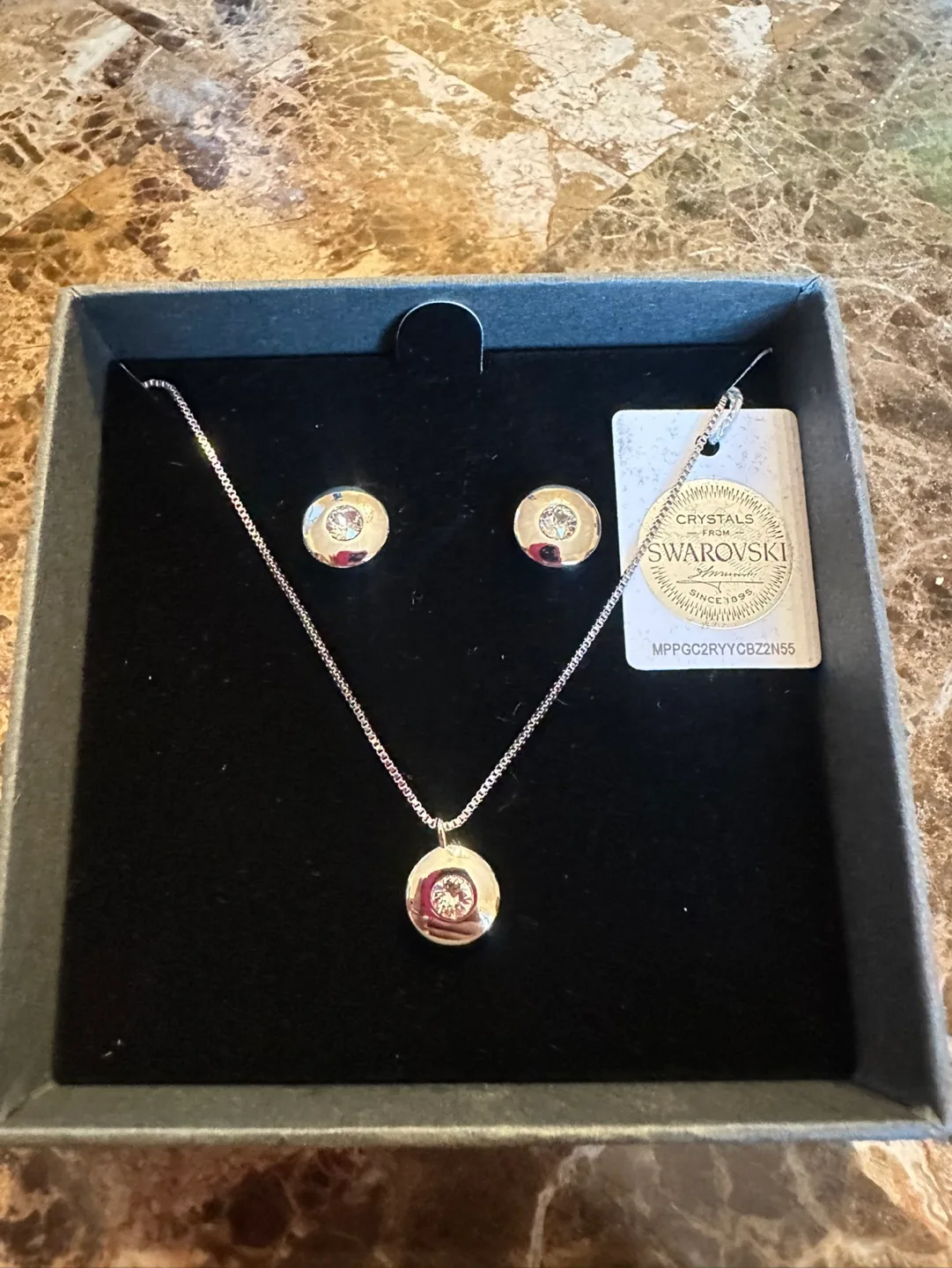 Swarovski Crystal Necklace and Earring Set thumbnail