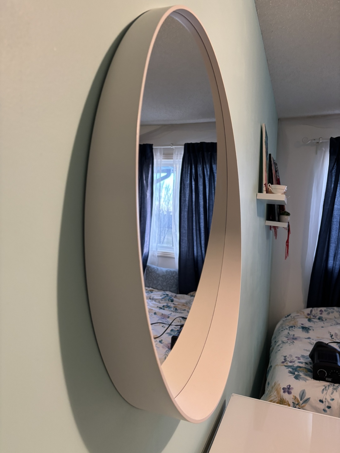 IKEA ROTSUND 80cm Round Mirror - White