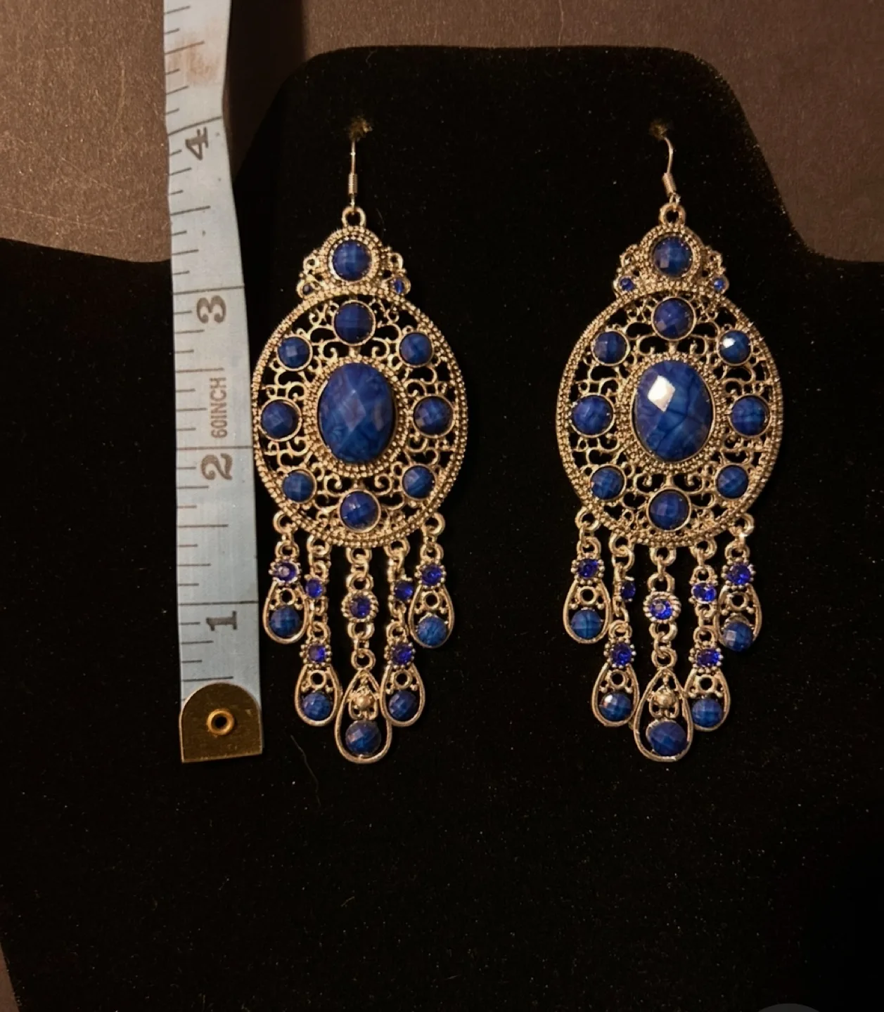 Statement Dangle Earrings - Red, Blue, or Turquoise image indicator(4)