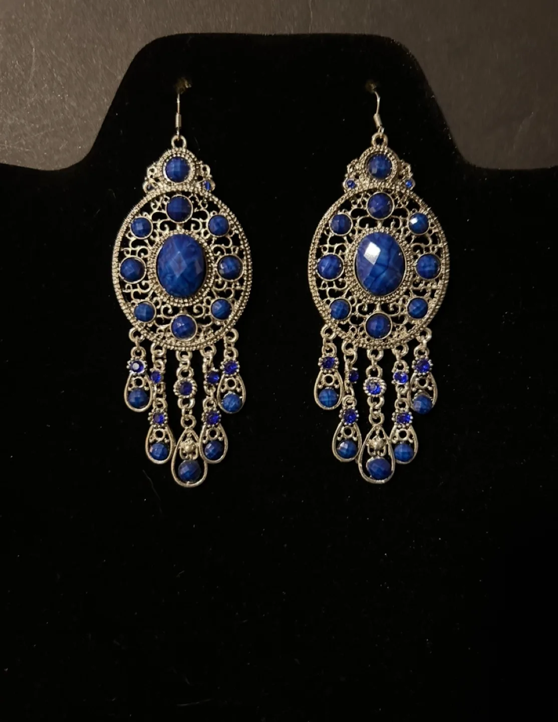 Statement Dangle Earrings - Red, Blue, or Turquoise image indicator(3)