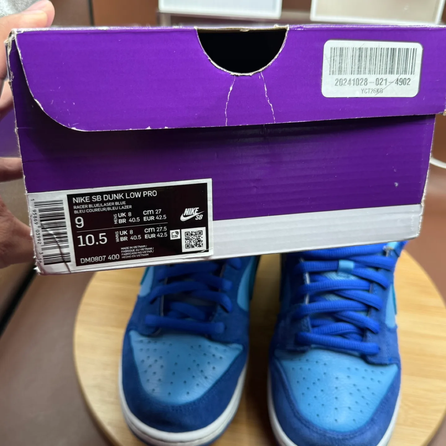 Nike Dunk Low Pro SB Fruity Pack Blue Raspberry Men’s Sz 9 image indicator(9)