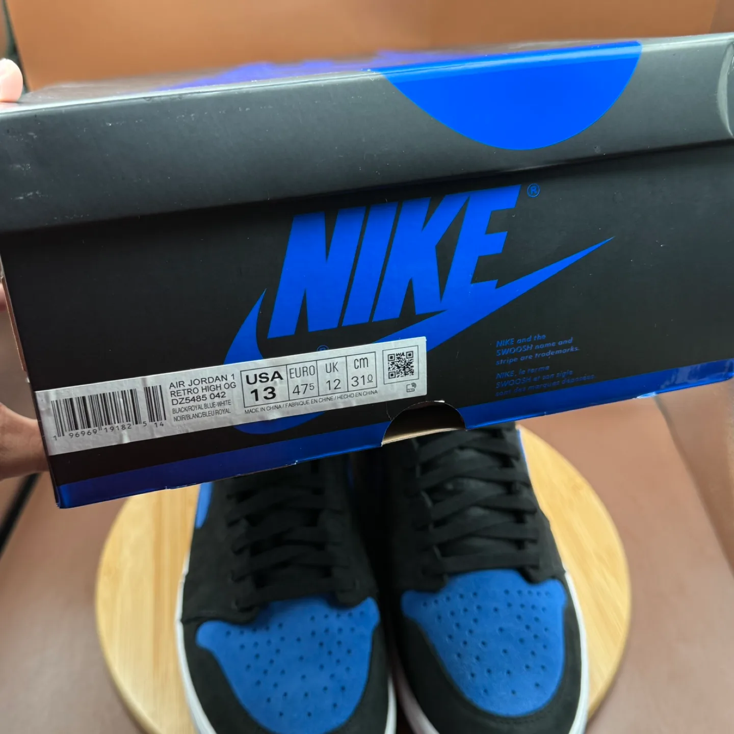 Jordan 1 High OG Reimagined Royal Blue/Black Men’s Sz 13 image indicator(9)